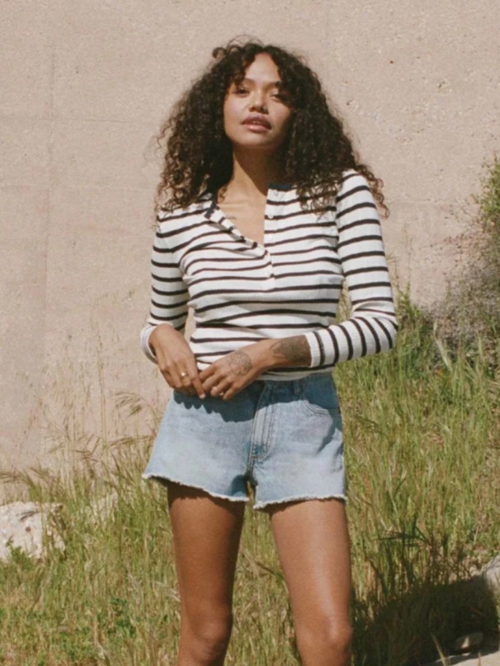 Dôen Paola Tee - Marina San Simeon Stripe (Medium)